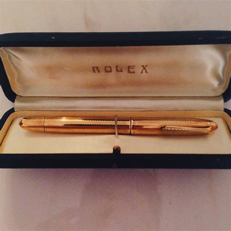 Penna Stilografica Rolex Vintage Laminata Oro 750. 